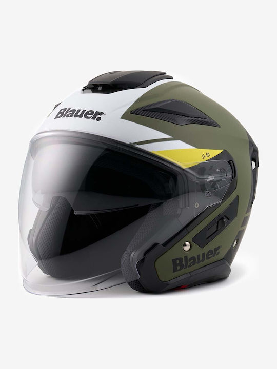 Blauer H.T. JJ-01 H67 Green Matt Motorradhelm J...