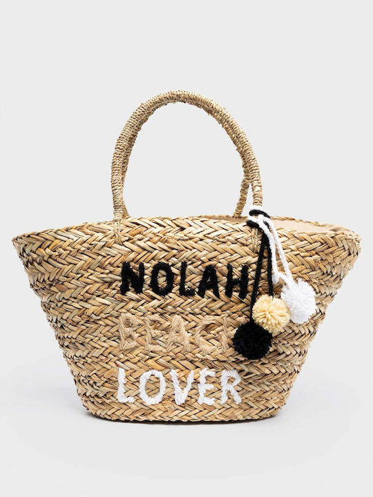 Nolah Stroh Strandtasche Braun