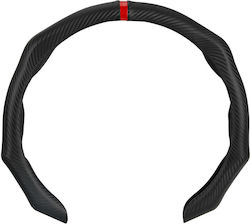Lampa Husă Volan Auto Microfibră Negru cu Cusătură Neagră