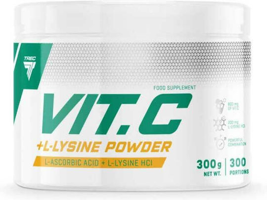Vit.c L-lysine Powder 300γρ Trec Nutrition Βιταμίνη C L-λυσίνη