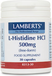 L-Histidine HCI 500mg 30 κάψουλες Αύξηση Γαστρι...