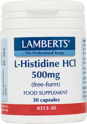 Lamberts L-histidine 500 Mg Αύξηση Γαστρικής Οξύτητας 30 Caps 8313-30