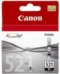 Canon CLI-521 Μελάνι Εκτυπωτή InkJet Μαύρο (2933B001AA)