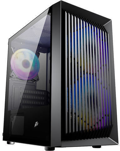 1STPLAYER BS-2 Gaming Mini Tower Κουτί Υπολογιστή με Πλαϊνό Παράθυρο Μαύρο