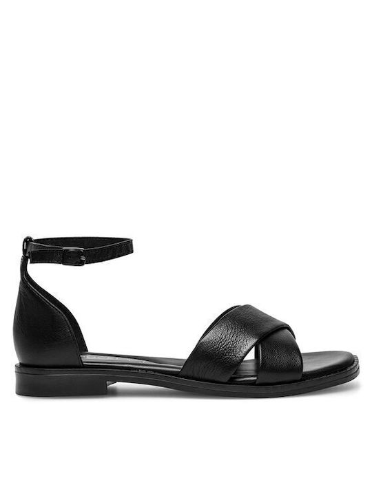 Women's Flat Sandals in Black Color
