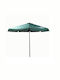 Circular Garden Umbrella Metal Blue Diameter 3.5m