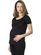 Prenatal T-Shirt Schwangerschafts-Tops black