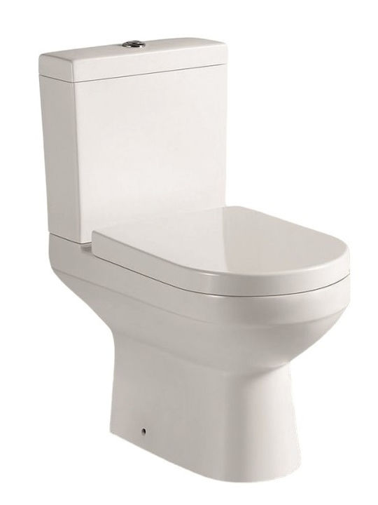 Inter Ceramic Floor-Standing Toilet Bottom Siphon Rimless with Flush