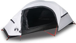 Vidaxl Camping Tent 1 Person Waterproof White Fabric Insulation White