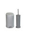 TechnoSet Kunststoff Set aus Toilettenbürste und Mülleimer für das Badezimmer 6Es Gray