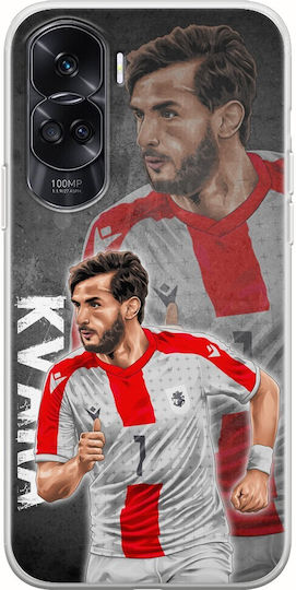Euro 2024 Khvicha Kvaratskhelia Honor 90 Lite 5g Husă flexibilă din silicon transparent TPU
