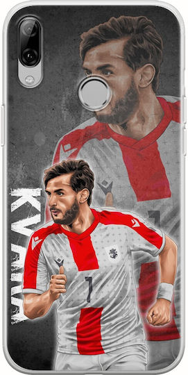 Euro 2024 Khvicha Kvaratskhelia Huawei P Smart Z Transparentes Silikon Flexibles TPU Handyhülle