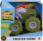 Hot Wheels Monster Truck Twisted Tredz Car 1:43 Marvel Hulk for 3++ Years