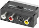 Vivanco Convertor Scart masculin în RCA feminin 1buc 47048