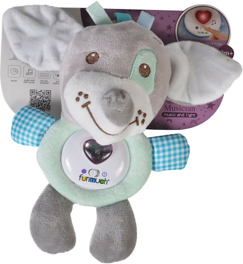 Kaichi Fabric Animal with Music and Lights for Newborns Blue Puppy