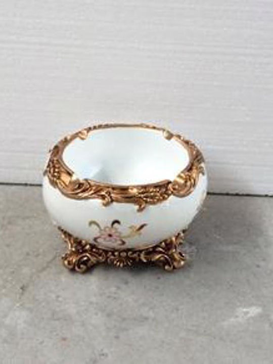 Dekorative Schüssel Porzellan Gold 15x15x9.5cm 1Stück