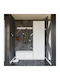 Sara Entry Furniture with Hanger / Shoe Rack & Wardrobe White 150x33x205cm