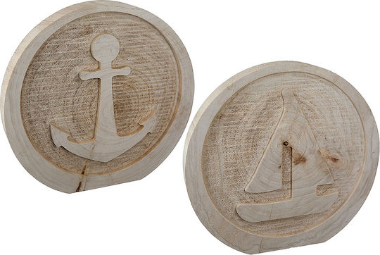 ArteLibre Decorative Space made of Wooden 26x3x25cm 1pcs