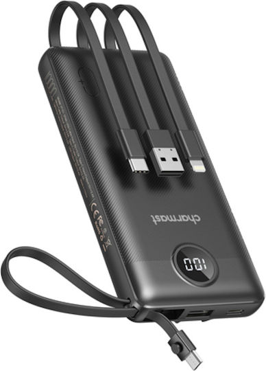 Charmast C10 Power Bank 10000mAh με Θύρα USB-A και Θύρα USB-C Μαύρο