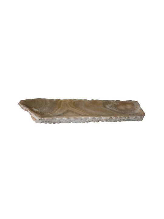 Artekko Onix Διακοσμητική Πιατέλα Καφέ 25x5εκ.