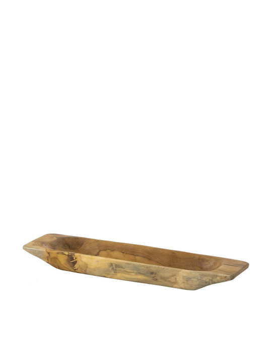Artekko Διακοσμητική Πιατέλα Καφέ 48.5x13.5x5εκ.