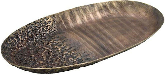 Fylliana Oval Metallic Decorative Platter Fl7664 Bronze 38x21x3cm