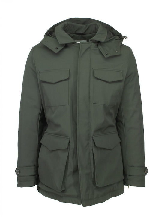 Adimari Massimo Men's Winter Parka Jacket Forest Green