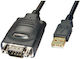 Lindy Καλώδιο RS232 9-pin male σε USB-A 1m (42845) 1τμχ