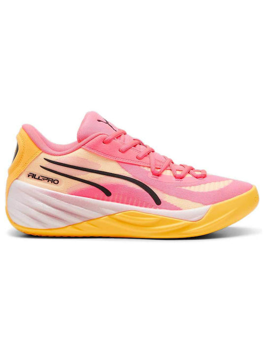 Puma All-Pro Nitro 2 Χαμηλά Μπασκετικά Παπούτσια Ροζ