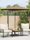 Runder Metall-Garten- und Terrassen-Sonnenschirm Braune F2.12xY2.12m