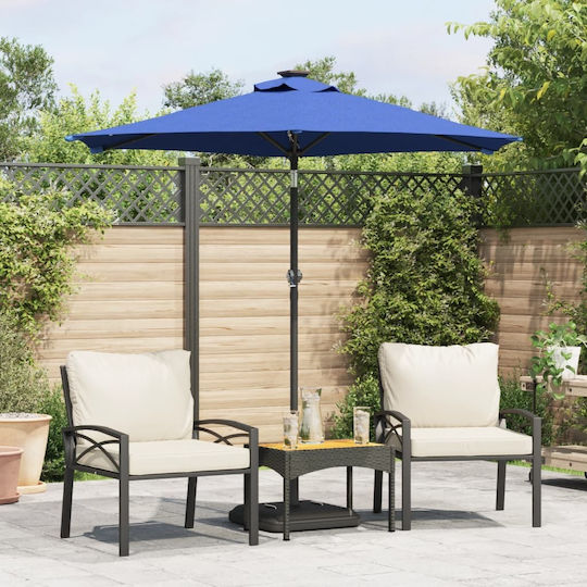 Garten- und Terrassen-Sonnenschirm Rundschreiben Metall Blau F2.12xY2.12m