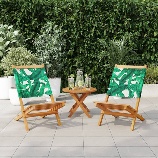 Outdoor Chair Wooden Masif Akakiaia 2pcs 41x72x68cm