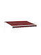 vidaXL Terrace Tent with LEDs Burgundy 3.5x2.5m