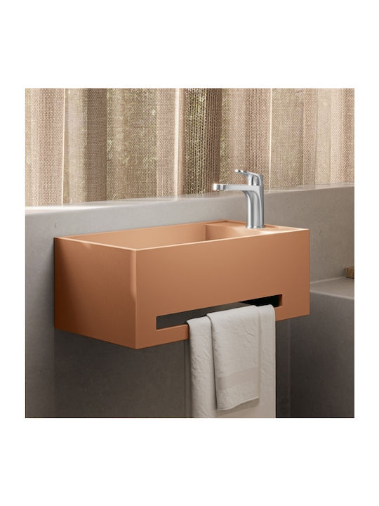 Ravenna Wall-mounted / Vessel Sink Porcelain 50x30cm Solid Terra