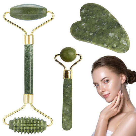 Beper Face Roller & Gua Sha Tool Jade Anti-Aging