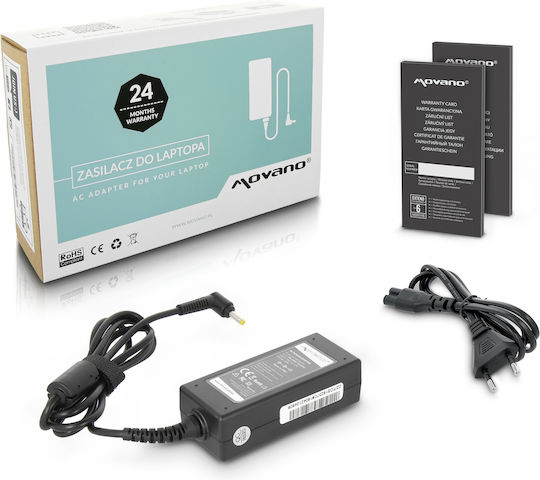 Movano 19V 2.37A 4.0x1.7 45W Laptop Charger Toshiba