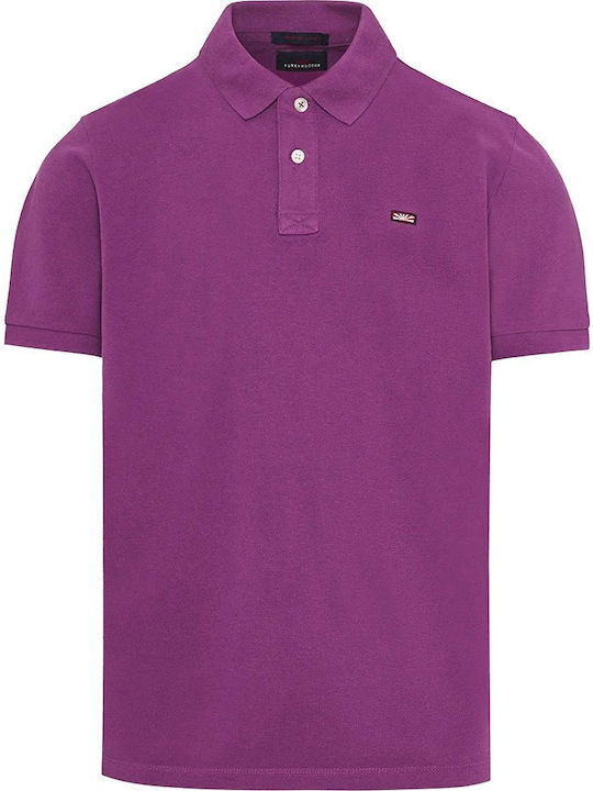 Funky Buddha Herren Shirt Kurzarm Polo Purple