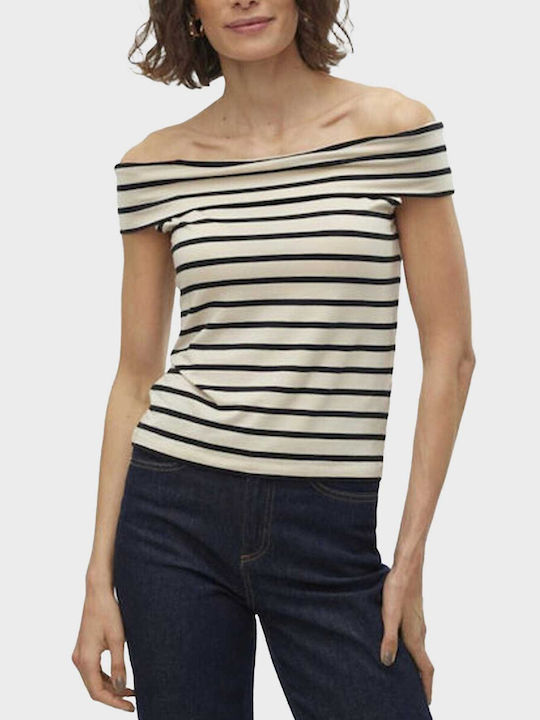 Vero Moda Γυναικεία Μπλούζα Off-Shoulder Ασπρο