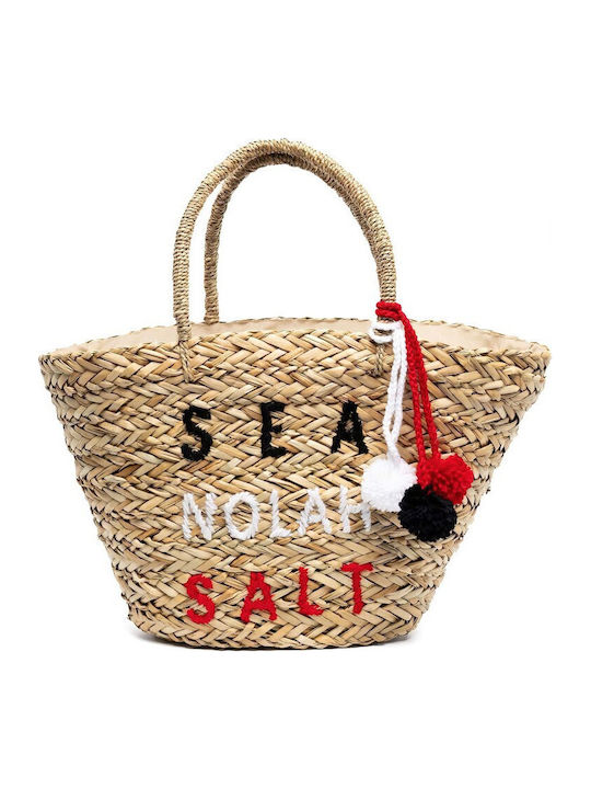 Nolah Salt Straw Beach Bag Beige