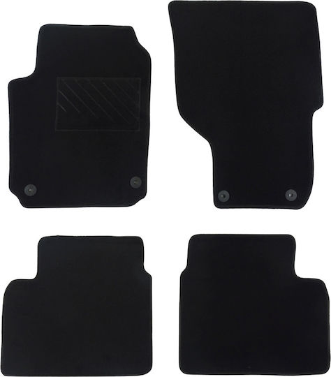 Autopataki Set of Front and Rear Mats 4pcs for Volkswagen Amarok 2010-2020 Black