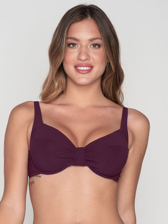 Luna Bikini Bra Sense with Adjustable Straps Purple