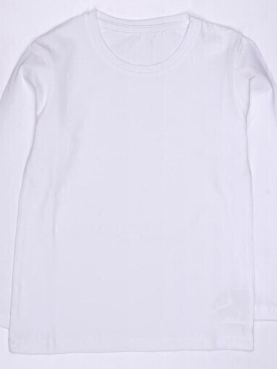 Kids Blouse Long Sleeve White