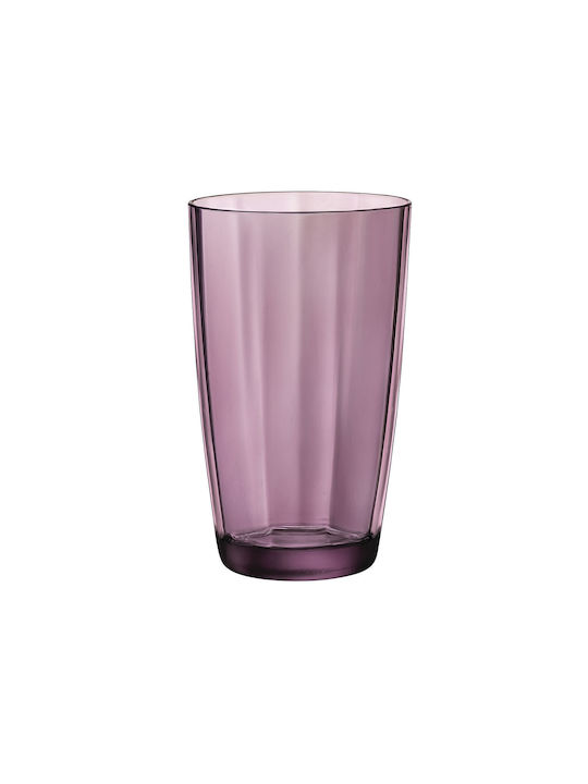 Bormioli Rocco Pulsar Glass Water made of Glass in Purple Color 470ml 1pcs