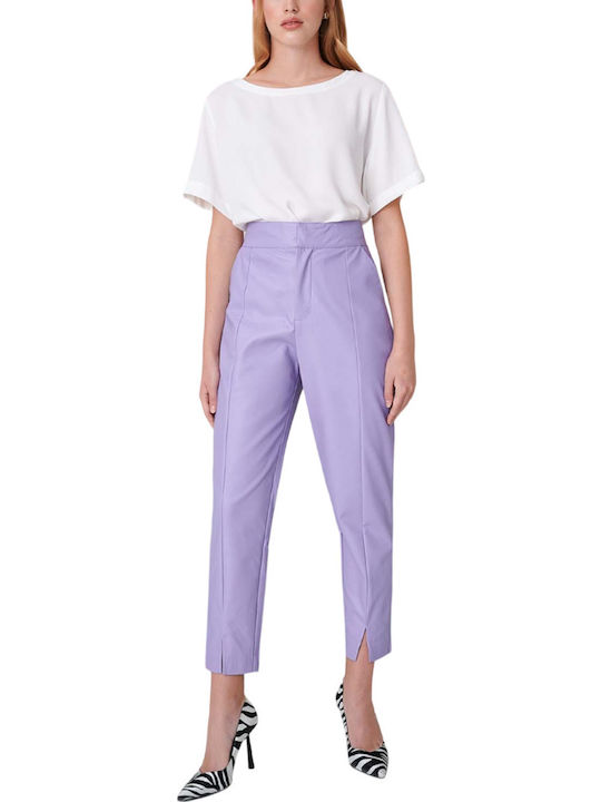 MY T Damen Stoff Hose Lavender