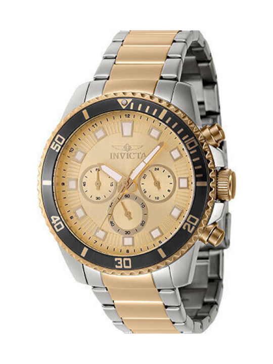 Invicta Men's Watch Chronograph Battery with Gold Metal Bracelet