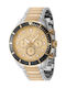 Invicta Men's Watch Chronograph Battery with Gold Stainless Steel Bracelet