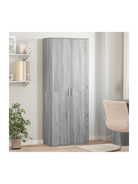 Office Storage Chipboard Closet Grey L70xW35xH1...
