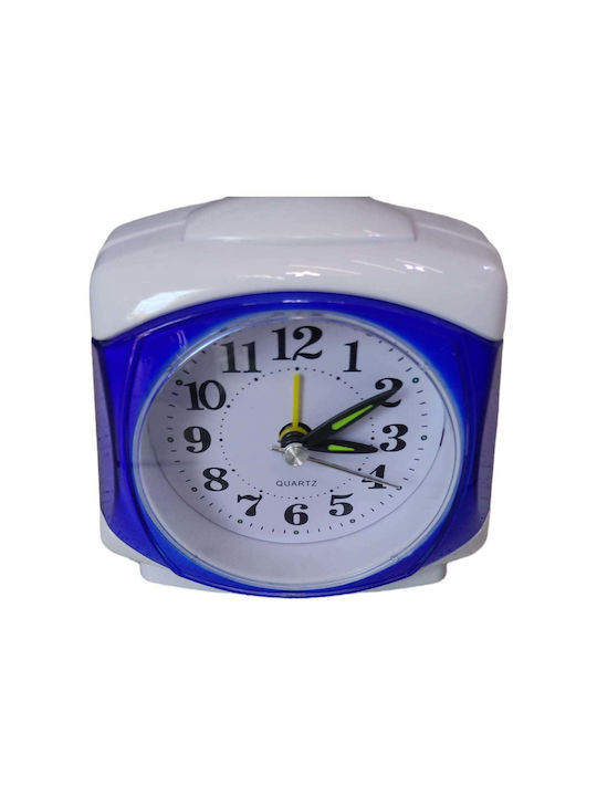 Quartz Tabletop Clock with Alarm White