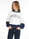 Damen Sweatshirt Kapuzen White