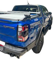 Menabo Μπάρες Οροφής Αλουμινίου 165εκ. για Ford Raptor (Σετ με πόδια) Ασημί